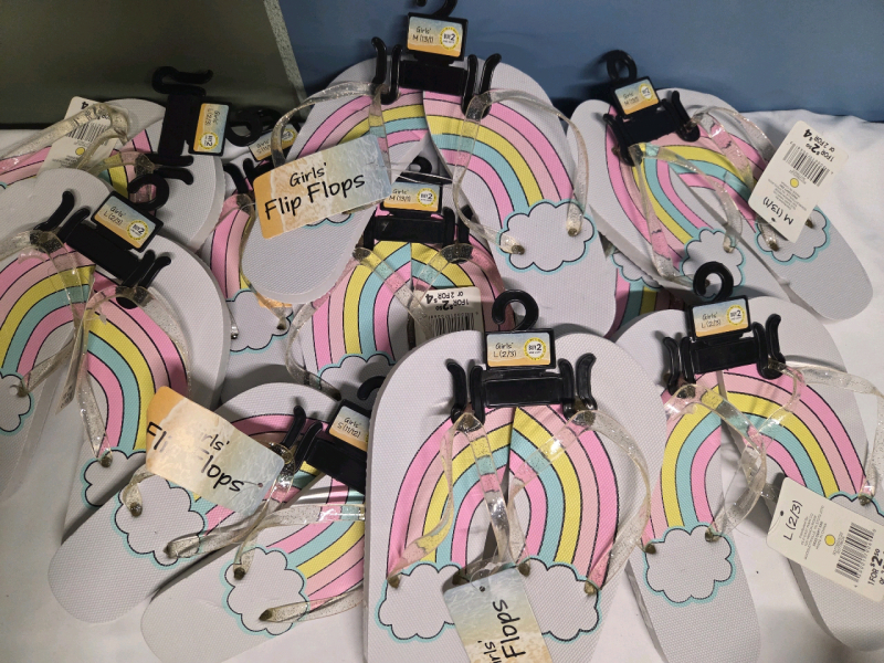 10 New | Variety Sizes Girl's Flip-flops