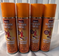 4 New Home Anti-Static Spray. 156g Each.