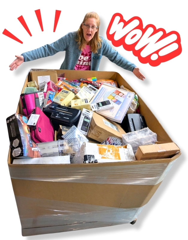 [Full Pallet] New, As-New & Not : SCHOOL & OFFICE SUPPLIES $1,000+ in Product - See Description | Pallet Measures 4' &times; 41" &times; 3' Tall