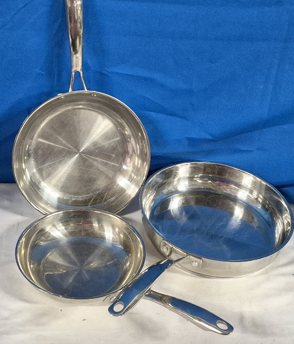 3 Kitchen-Aid Frying Pans 8", 10" & 11 5"