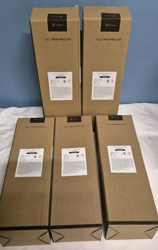 5 New UltraPrint-Production <br/>PAWR10 Wear-Resistant Resin for 3D Printers - Creamy Exp 2024-10-17 Retail Value Of The Lot Is $395