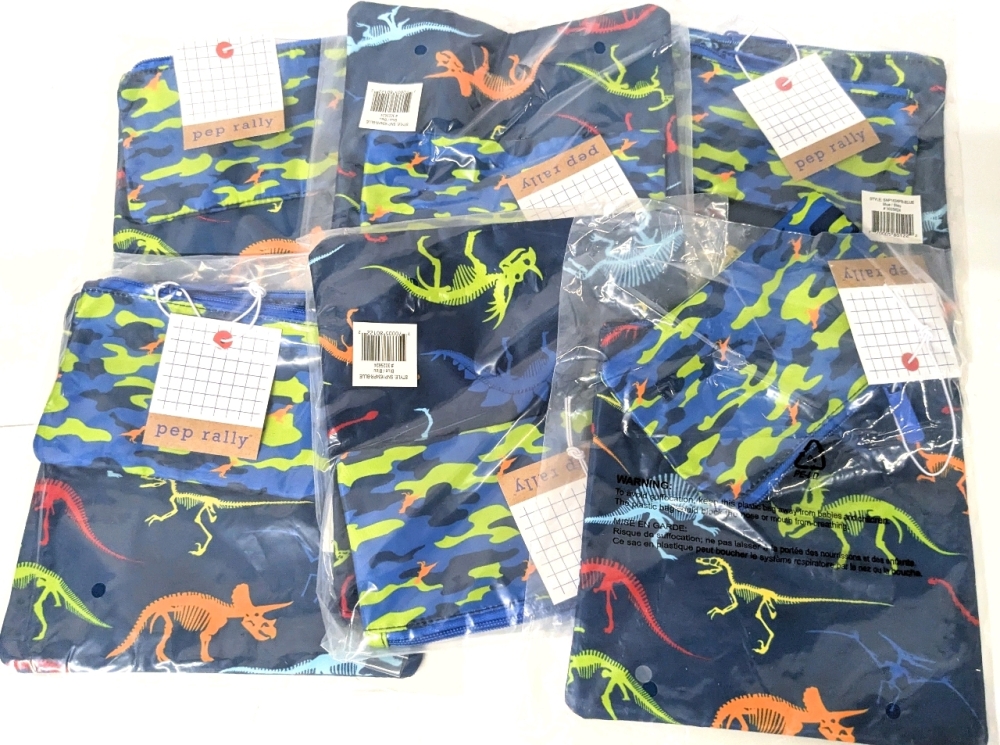 6 New 2-Piece PEP RALLY Dinosaur Camo Zipper Snack Pouches | Over $50 ...