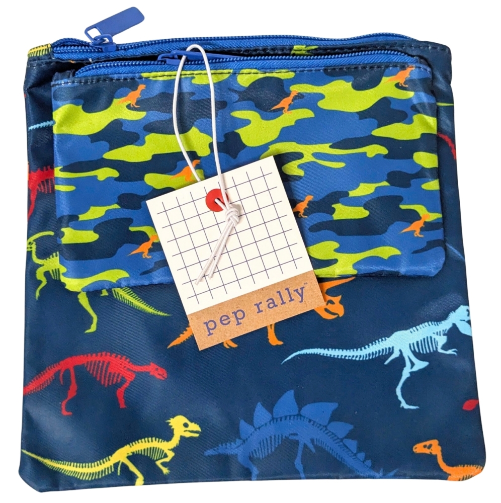 6 New 2-Piece PEP RALLY Dinosaur Camo Zipper Snack Pouches | Over $50 ...