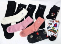10 New Pairs One Size Fits Most Assorted Socks : Cat & Dog Photo Print, Embroidered Cat, Super Fuzzy Heart Socks +