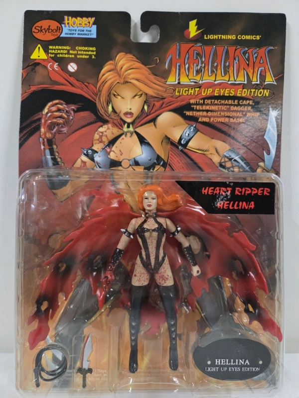 New in Box | Lightning Comics HEART RIPPER HELLINA Hellborn 6" Action Figure Skybolt Toyz 1998