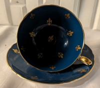 Shelly Fleur-de-lis Tea Cup and Saucer.