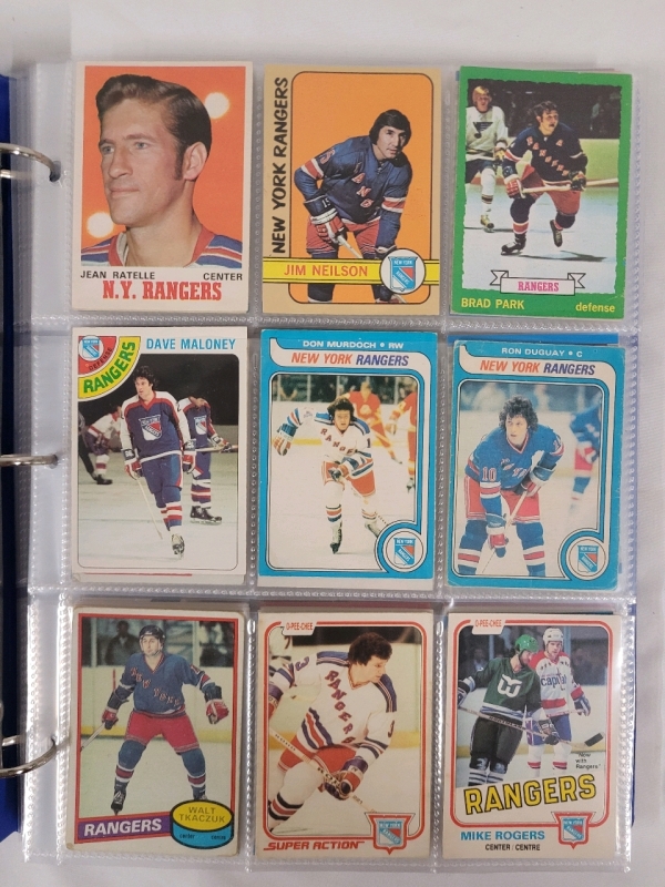 1970 - 2018 New York Rangers NHL Hockey Trading Card Singles , 207 Trading Cards