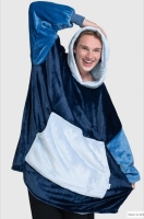 New One Size Fits Most Unisex THE OODIE Splice Blues Oversized Hoodie | Retails Over $50!