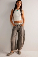 New Size 27 Women's WE THE FREE Good Luck Mid-Rise Barrel Jeans with Button-Fly : Archive Grey | Retails Over $120!