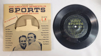 Vintage 1950s Excerpts from the Greatest Moments in Sports 33 &frac12; Lp Record
