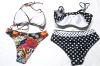 2 New Size XL Women's 2-Piece Bikini Bathing Suits : Comic Pop Art & Black & White - 2