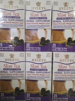 6 New 37.5g Boxes HYLEYS Acai Berry Flavour Slim Tea Herbal Supplement | 25 Bags Per Box