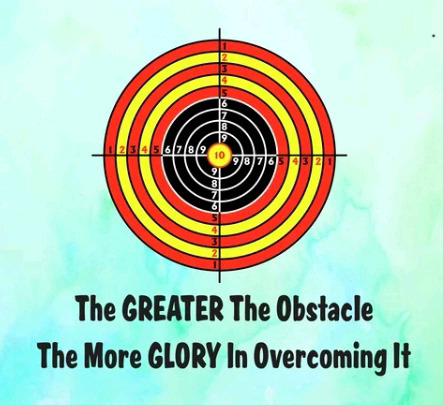 New in Box | 30" x 23" "The Greater the Obsticle, The More Glory in Overcoming it" Vinyl Lettering Sheet for Walls
