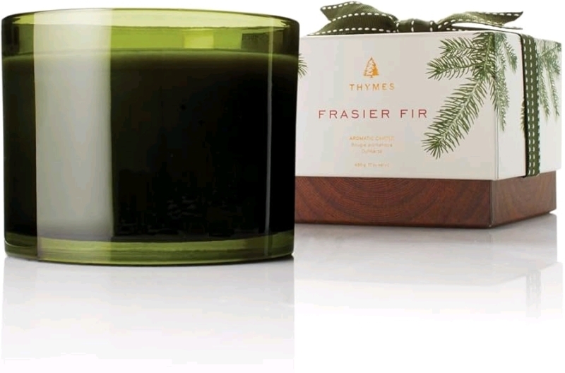 New in Box THYMES Frasier Fir 3-Wick Aromatic Candle with 100-Hour Burn Time - 565g | Retails $100!