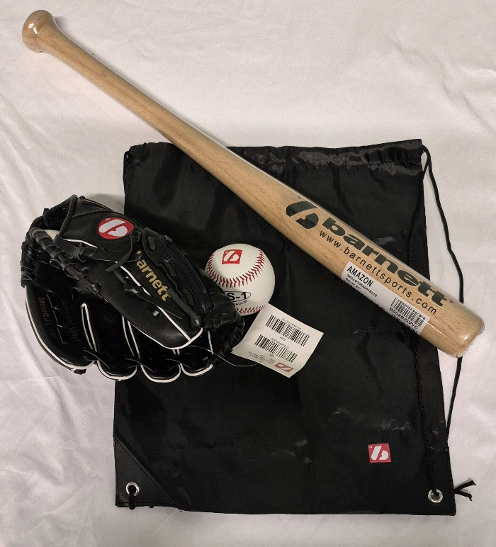New Barnett Baseball Junior Kit - Bag, Ball, Bat & Glove