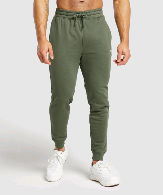 New Size XL Men's GYMSHARK Crest Joggers : Core Olive - A2A4H-EB