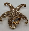 Magical Rhinestone Planet Brooch Two Star Shaped Rhinestone and Cab Brooch one Light Purple Lilac one Peach - 5