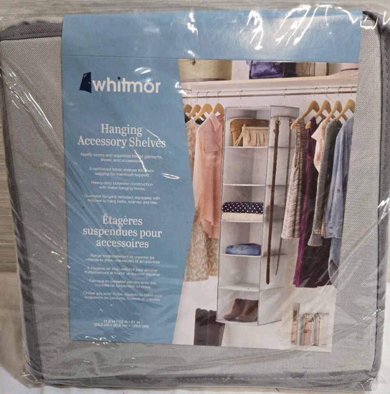 New Sealed | Whitmor Hanging Ascessory Shelves ( 11.5" x 12" x 51" )