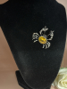 Retro Cute Crab Inlaid With Rhinestone Crystal Glass Brooch Honey Oval Cab Body Rhinestone Legs Approximately 1.7 x 1.8 Inch - 3