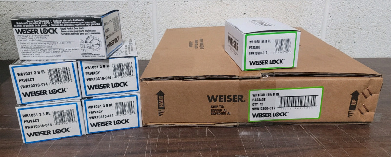 Weiser Lock Passgae & Privacy Locks , 17 Locks . New in Box