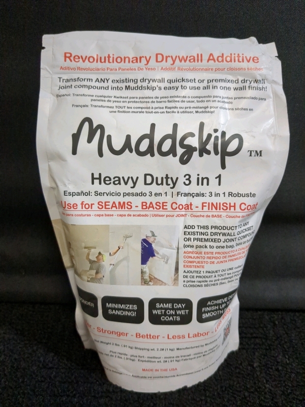 New 2lb Bag Muddskip Revolutionary Drywall Additive