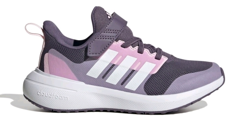 New Kids Size 11K ADIDAS FortaRun Cloudfoam Running Shoes With Elastic Lace Top Strap 2.0 Wl K ID3355 | Retails Over $60