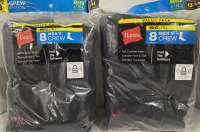 2 New Packs of 8 Pairs | Size 12-13 Men's Hanes Crew Socks