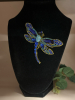 Statement Dragonfly Brooch Shades of Blue Rhinestone and Cabs Approximately 2.5 x 4 Inch - 3