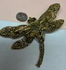 Statement Dragonfly Brooch Shades of Blue Rhinestone and Cabs Approximately 2.5 x 4 Inch - 4