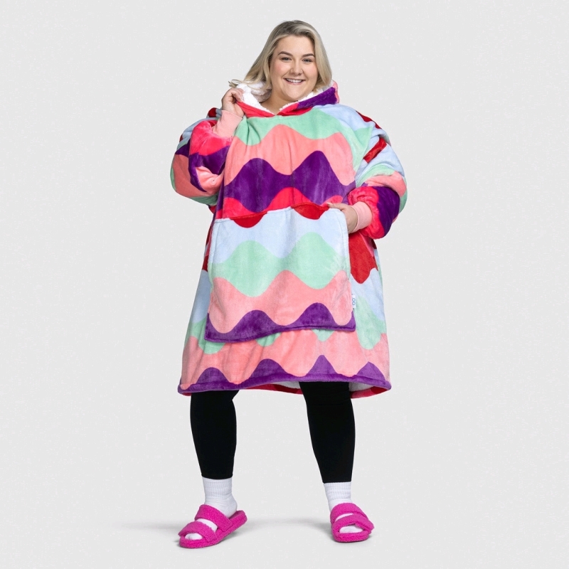 New One Size Fits Most Unisex OODIE : Wave Geo Oversized Hoodie | Retails Over $80!