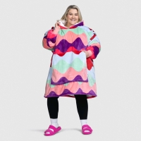 New One Size Fits Most Unisex OODIE : Wave Geo Oversized Hoodie | Retails Over $80!