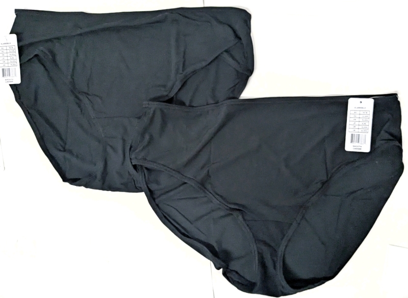 2 New Size XL/XXL Women's ELANI Smooth Full Briefs EL4565BLK - Retails Over $50!
