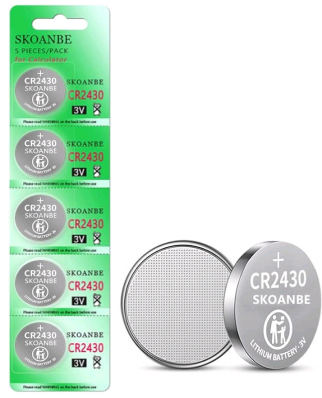 New in Box | Skoanbe 5 Piece CR2430 Calculator 3V Lithium Batteries