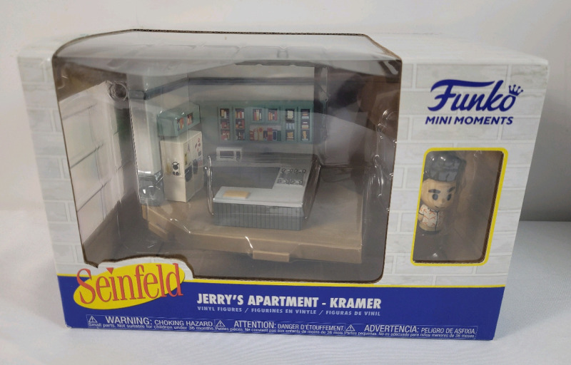 New - Funko Pop! SEINFELD Jerry's Apartment w/Kramer Vinyl Figure Funko Mini Moments & Funko Pop! SEINFELD Cap .