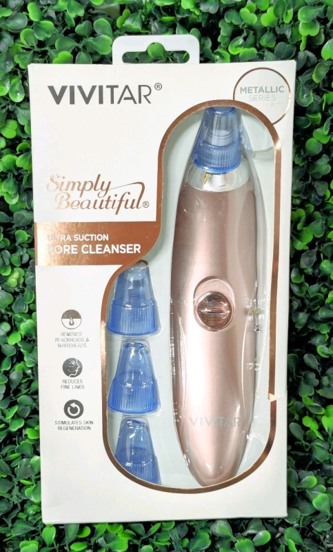 New VIVITAR Simply Beautiful Rose Gold Ultra Suction Pore Cleanser - PG8000-RG