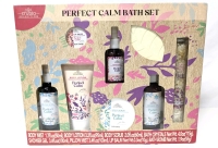 New Studio Selection 8-Piece PERFECT CALM BATH SET (Orange Blossom Scent) : Pillow Mist, Body Lotion, Lip Balm, Body Mist, Body Scrub, Bath Bomb, Shower Gel + Bath Crystals
