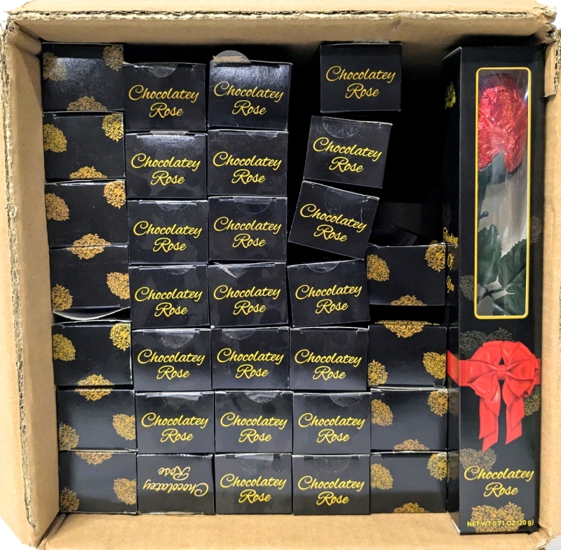 33 New CHOCOLATEY ROSES Individually Packaged - 20g - BB 2026/02/28