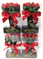 4 New "A Dozen Belgian Chocolate Roses" - 48g Each | BB 2026/11/30 - 2026/12/13
