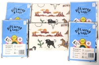 6 New Packs CENTRAL 23 UK Gift Wrap & Tags : Cowboy Wrapping Paper - 6 Sheets of Gift Wrap (50cm &times; 70cm) and Tags | Over $100 Retail Value!
