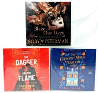 3 New Fantasy Romance/ Historical Fantasy CD Audiobooks: BLAZE OF OUR LIVES, THE DAGGER AND THE FLAME, THE CRESCENT MOON TEAROOM | $150 Retail Value!!