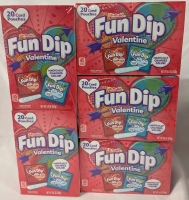5 New Fun Dip Valentine Boxes. 20 Cards Per Box. 243g per box. BB March 2026.