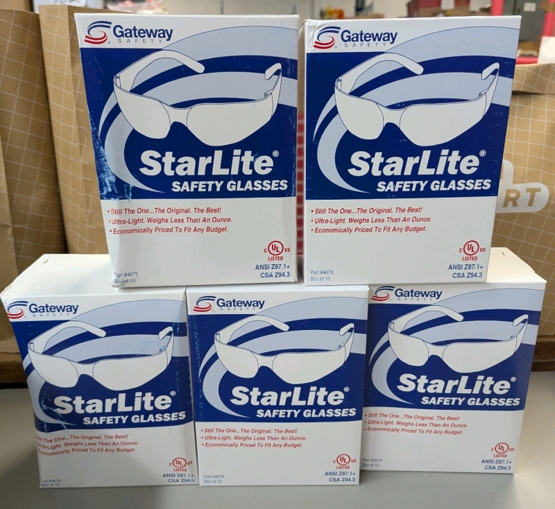50 New Gateway Safety Starlight Safety Glasses. Retails price $70+