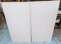 As Is. 2 Luminaire Back Lit LED Panels. 23.5" by 48". Unable to test. Notable Denting in Back and on Rims.