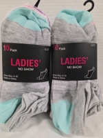 2 New Packs of 10 | Size 4-10 Ladies No Show Socks