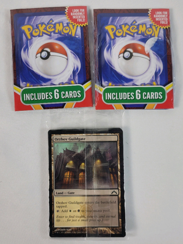 Two (2) Pok&eacute;mon Trading Card Sealed Packs & Magic the Gathering Trading Card Sealed Pack