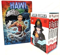 New Atsushi Ohkubo FIRE FORCE Paperback Manga Box Set #02 (Vol.7-11 - English) & Hawi: African Mythology Graphic Novel [Hardcover : Full Colour] | Over $50 Retail Value!