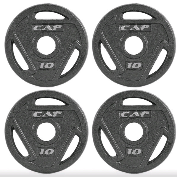 4 New | 10Lbs CAP Barbell 2-Inch Olympic Grip Weight Plate | Retails $100+