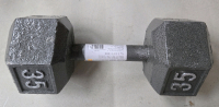 As Is |35Lbs Cast Iron Hex Dumbell 12" Long