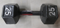 As Is |25Lbs Cast Iron Hex Dumbell 12" Long