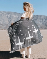 New STAR WARS &times; Sand Cloud : Fighters 100% Turkish Cotton Towel with Built-In Bag : Natural - 37" &times; 67" | Retails Over $70!